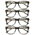 thumbnail image 1 of WEMOOTANTS 4 Pack Reading Glasses for Women Men, Large Square Readers 2.5 Mens Designer Tortoise Reader Glasses, 1 of 6