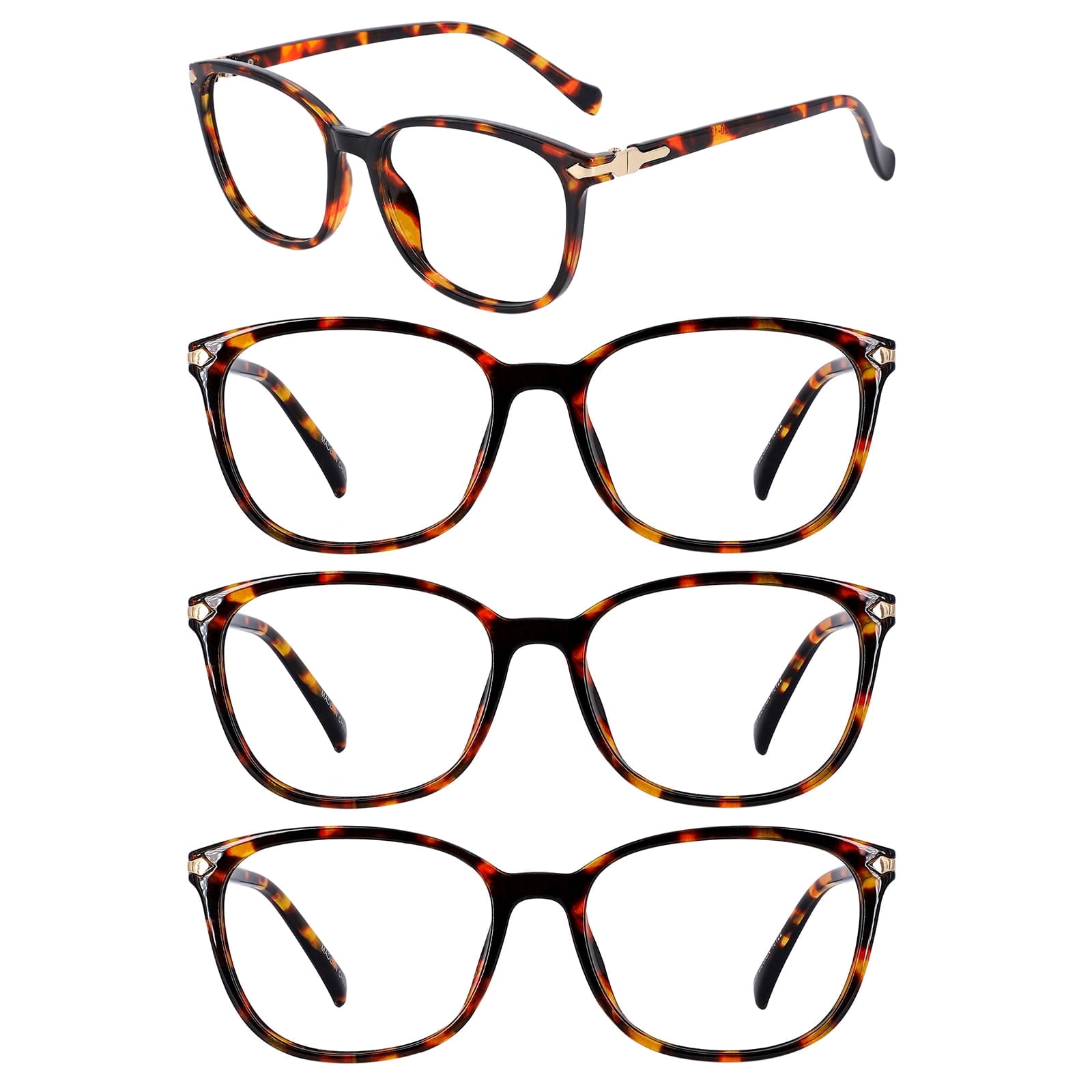 LetmeSee Office Reading Glasses Light Tortoise Brown +2.00