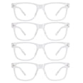 thumbnail image 1 of WEMOOTANTS 4 Pairs Clear Reading Glasses 2.0 for Women Men Large Square Readers 1.0 1.25 1.5 to 5.0 6.0, 1 of 6
