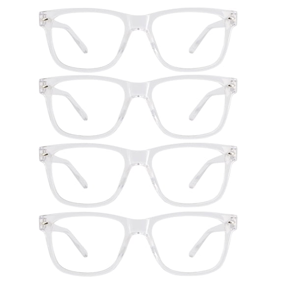 WEMOOTANTS Clear Reading Glasses 1.75 for Women Men 4 Pairs Large Square Readers 175 Designer Reader Glasses