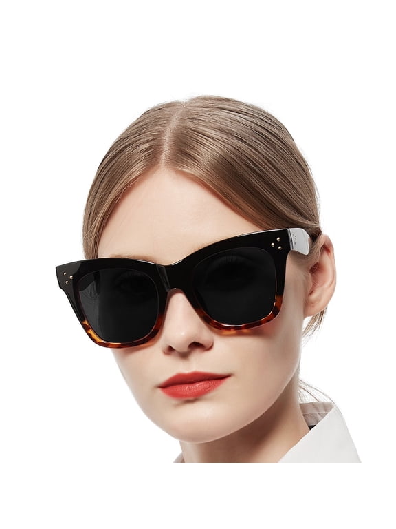 Oversized Reading Sunglasses 2.5 for Women Black and Tortoise Full Sun Readers