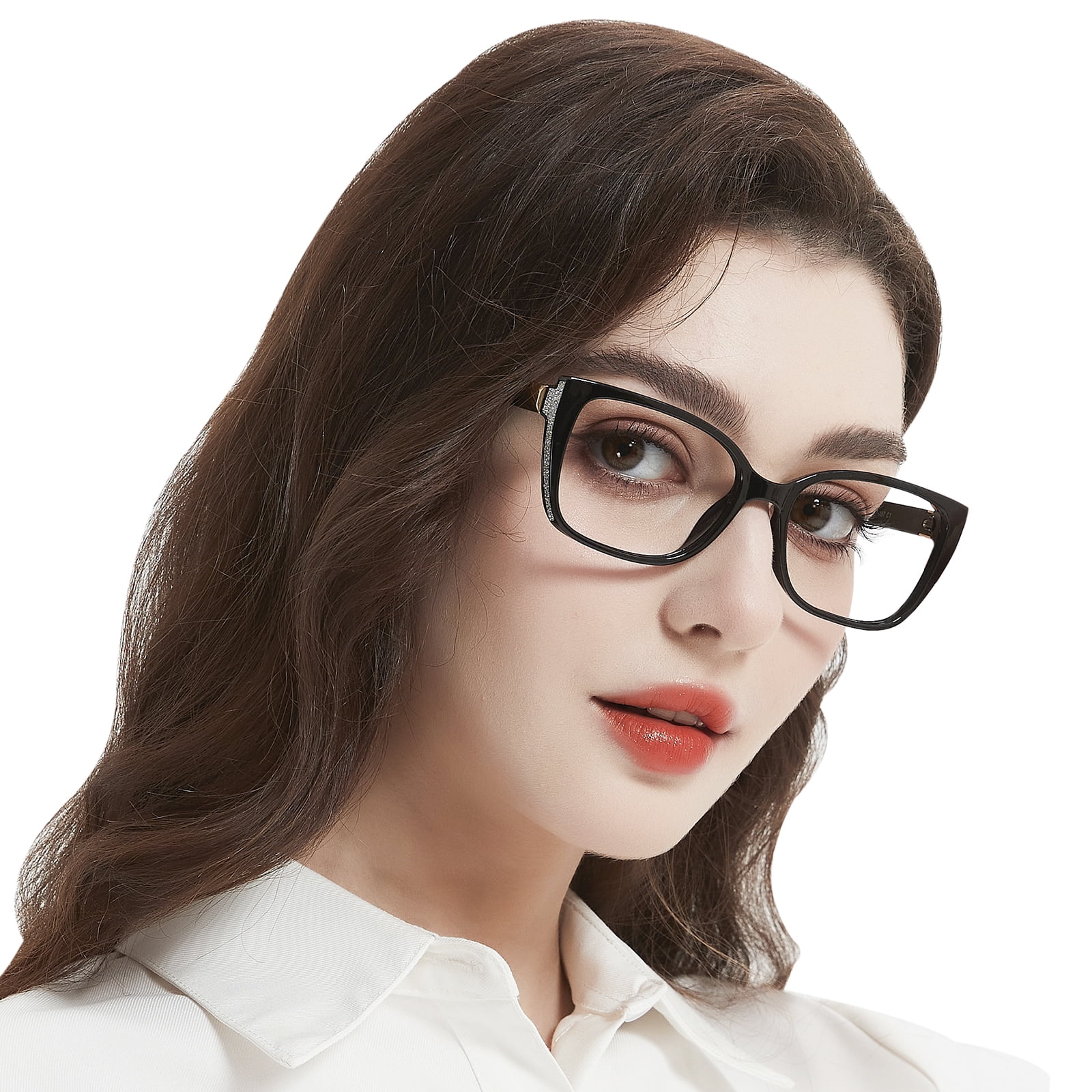 Vintage Cat Eye Reading Glasses For Women – Gray & Clear Frame – Strengths +1.0 To +4.0