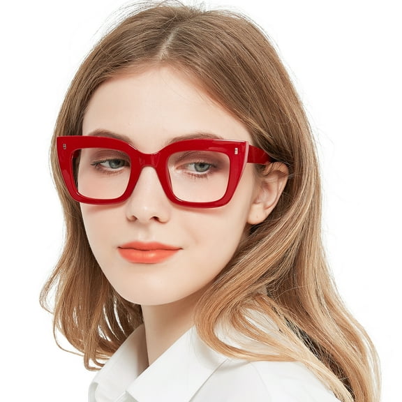 WEMOOTANTS Red Reading Glasses 2.0 for Women Vintage Cat Eye Readers 1.00 1.25 1.50 1.75 2.00 2.25 2.50 2.75 3.0 3.5 4.0 5.0 6.0 Thick Full Rim with Spring Hinges