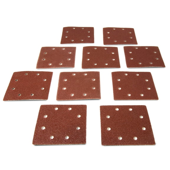 WEN 1/4-Sheet Sander 120-Grit Hook-and-Loop Sandpaper, 10-Pack