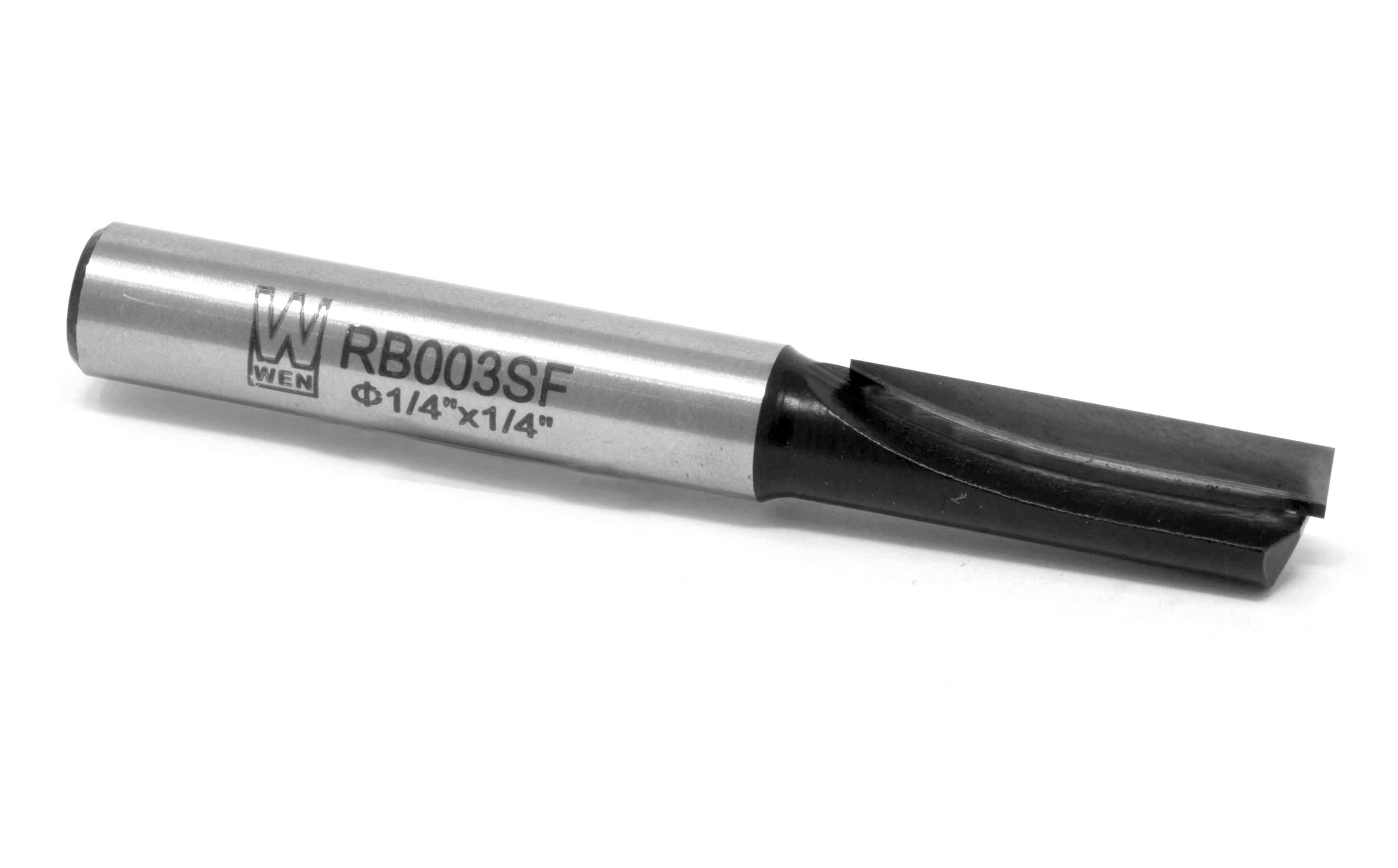 WEN 1/4 in. Straight 1-Flute Carbide-Tipped Router Bit with 1/4 in. Shank