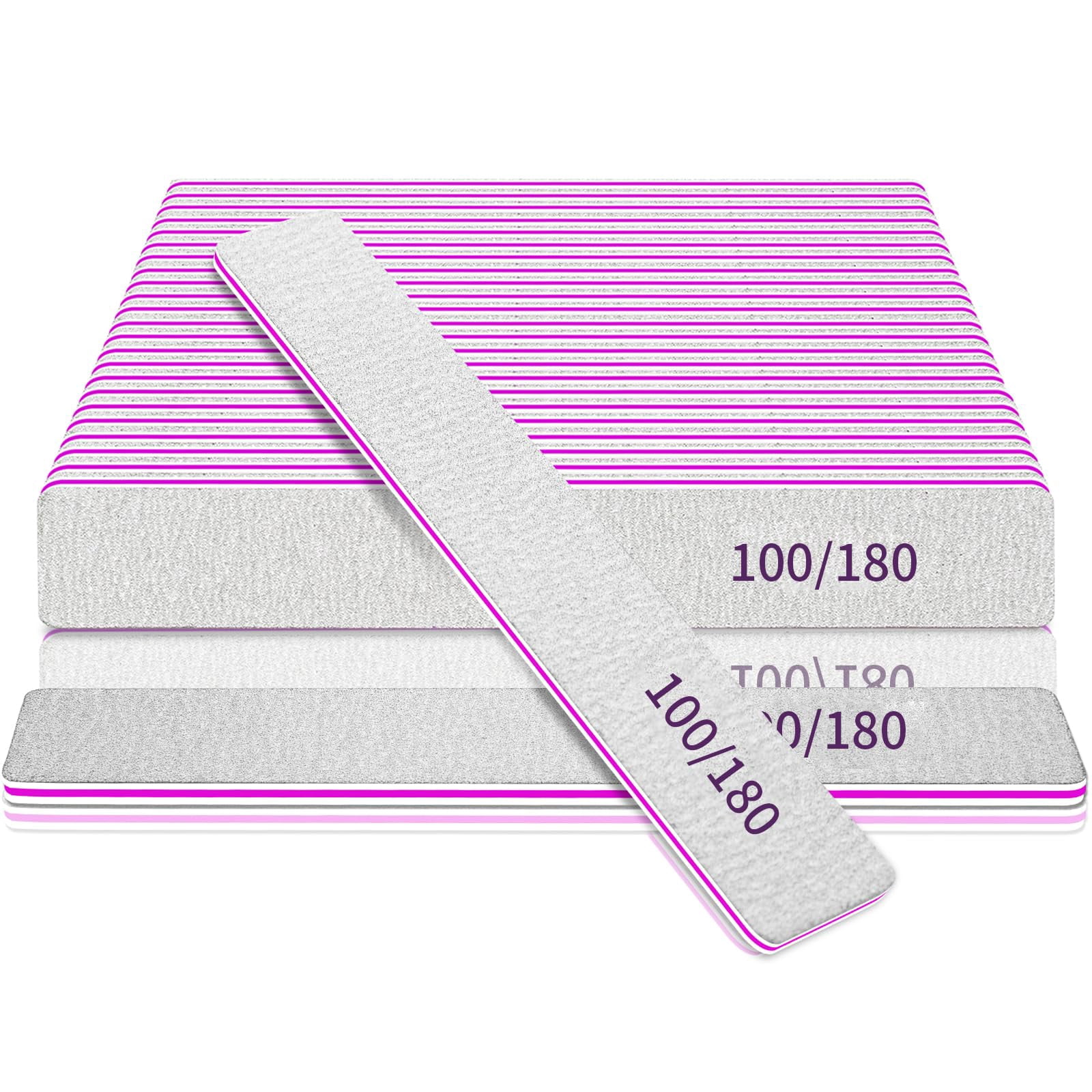 WEN 100/180 Grit Nail Files for Gel Nails Professional Strong Nail ...