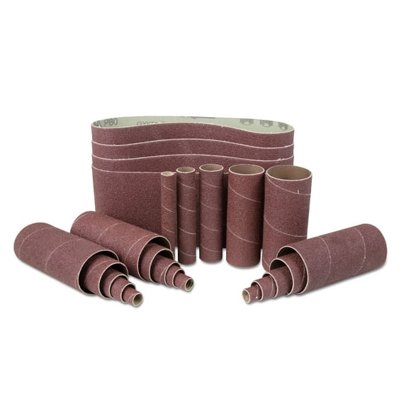 WEN 120-Grit Combination Belt and Sleeve Sandpaper Set, 24-Pack