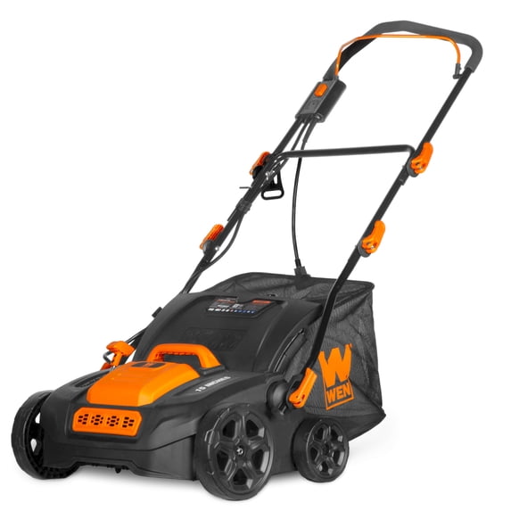 WEN 15-Inch 15-Amp 2-in-1 Electric Dethatcher and Scarifier with Collection Bag (DT1526)