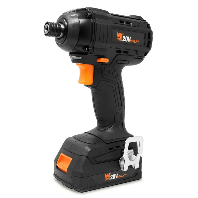 WEN 20-Volt Max Lithium-Ion 1/4 in. Brushless Cordless Impact Driver with 2.0 Ah Battery and Charger