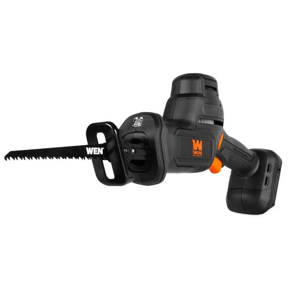 WEN 20631BT 20V Max Cordless Reciprocating Saw, Brushless Compact One-Handed Design (Tool Only  Battery Not Included)