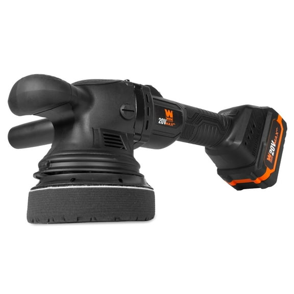 WEN 20875 20V Max Cordless 5-Inch Dual Action Polisher and Waxer Kit with 4Ah Battery, Charger, and Polishing Pads
