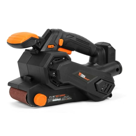 WEN 20V Max Cordless Belt Sander, Variable Speed, Handheld and Portable (Tool Only - Battery Not Included)