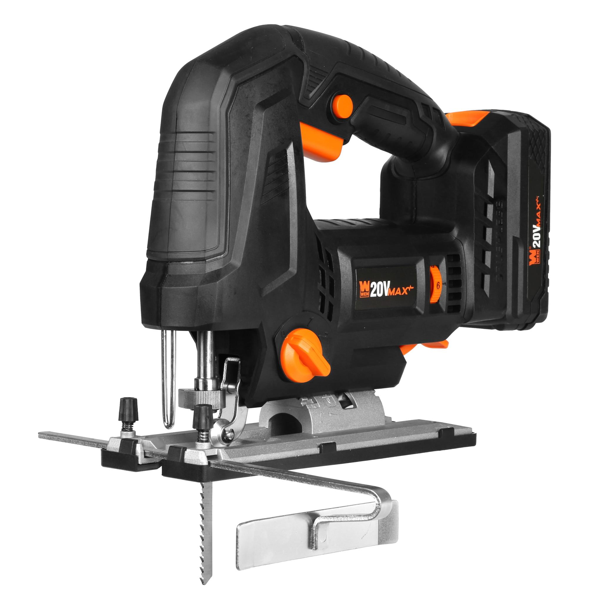 WEN 20V Max Cordless Brushless Auto Speed Jigsaw with 4.0Ah