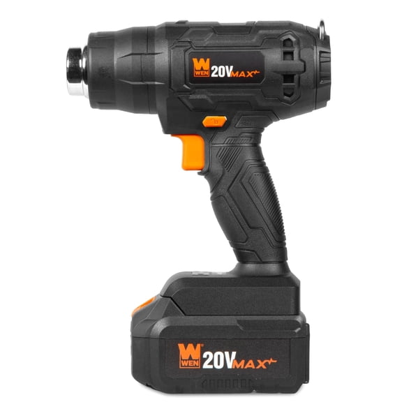 WEN 20V Max Cordless Compact Dual-Temperature Heat Gun with 4Ah Li-Ion Battery and Charger (20955)