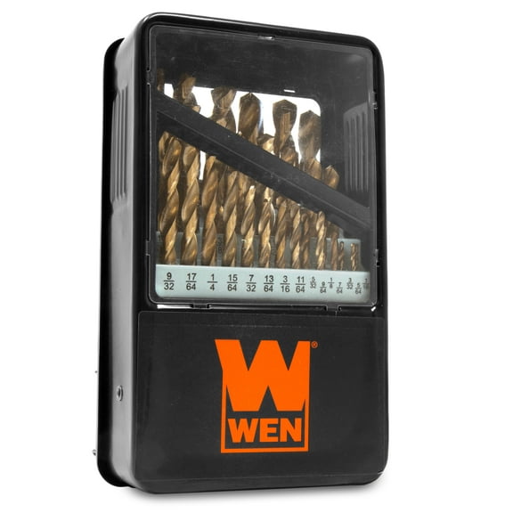 WEN 29-Piece Gold Oxide HSS Drill Bit Set with Carrying Case