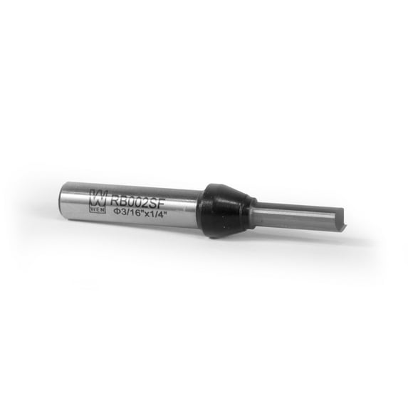 WEN 3/16 in. Straight 1-Flute Carbide-Tipped Router Bit with 1/4 in. Shank