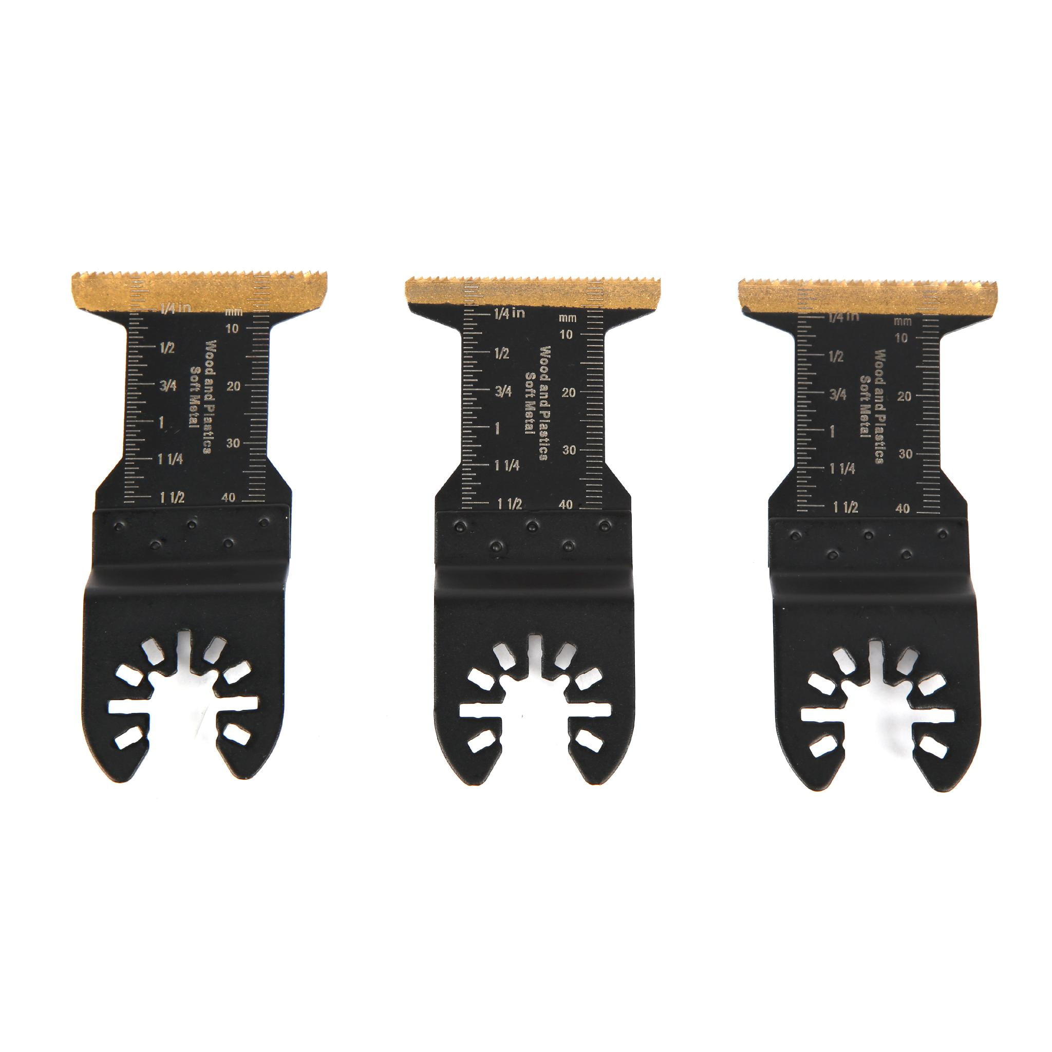 WEN 3-Piece Oscillating Multi-Tool Bi-Metal Titanium-Coated 45mm Blade Set for Metal and Wood