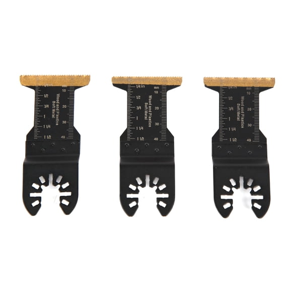 WEN 3-Piece Oscillating Multi-Tool Bi-Metal Titanium-Coated 45mm Blade Set for Metal and Wood