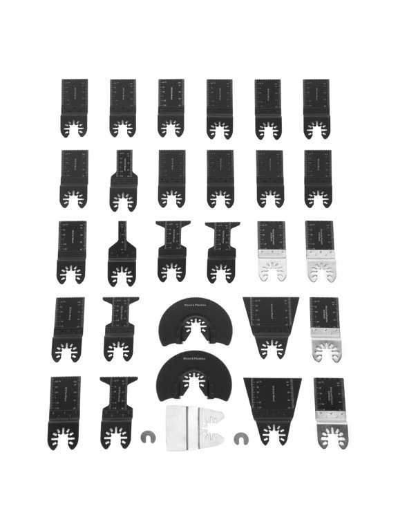 31-Piece Oscillating Multi-Tool High Carbon Steel and Bi-Metal Assorted Blade Set