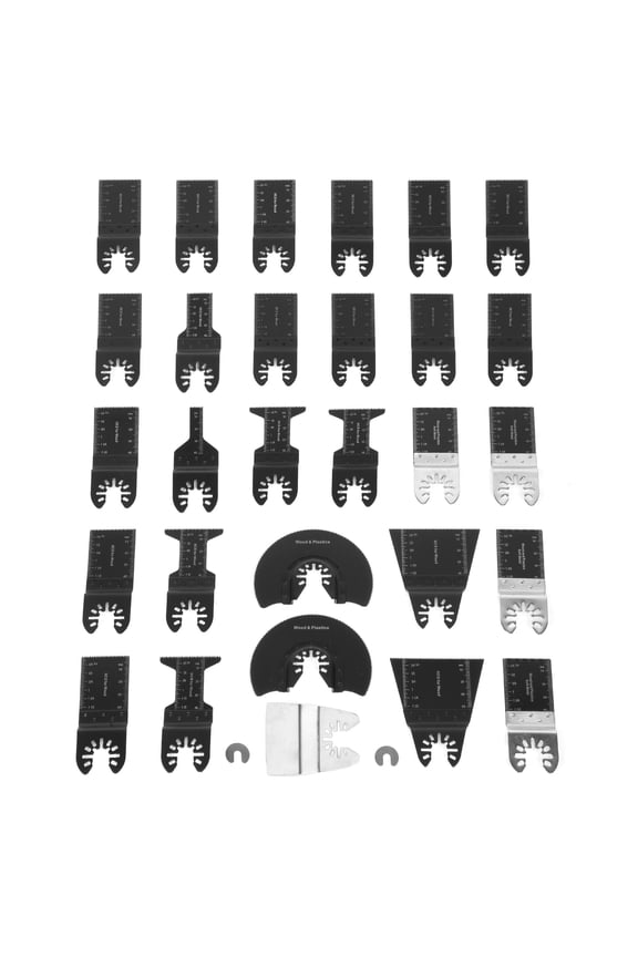 31-Piece Oscillating Multi-Tool High Carbon Steel and Bi-Metal Assorted Blade Set
