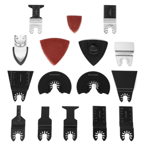 WEN 34-Piece Oscillating Multi-Tool Accessory Set with HCS Blades, Bi-Metal Blades, Sanders, and Scraper