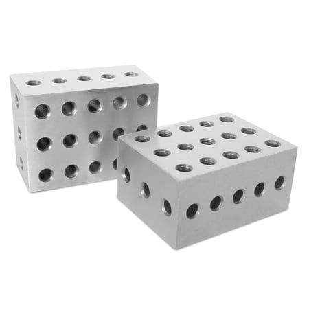 WEN 4 x 3 x 2-Inch Hardened-Steel Precision 2-3-4 Blocks, Alternative 123 Blocks, Two Pack (10434)