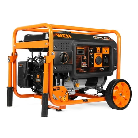 WEN 4375-Watt Dual Fuel Portable Generator with Wheel Kit and CO Watchdog (DF430X)