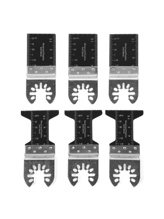 6-Piece Oscillating Multi-Tool Bi-Metal Wood and Metal Cutting Blade Set