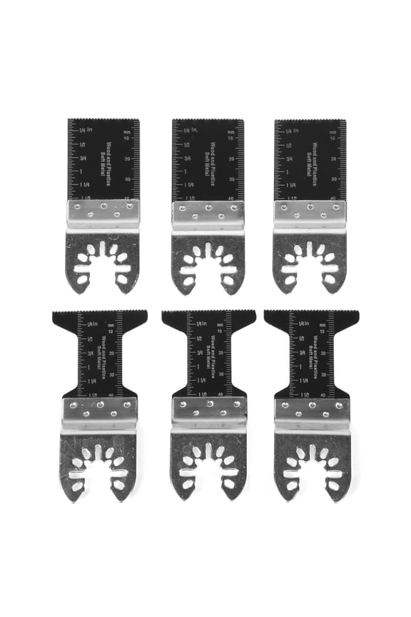 6-Piece Oscillating Multi-Tool Bi-Metal Wood and Metal Cutting Blade Set