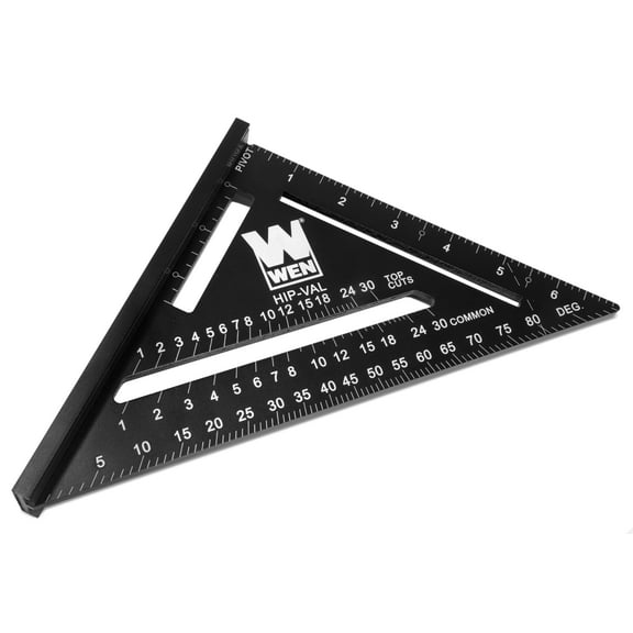 WEN 7-Inch Magnetic Rafter Square Layout Tool with Laser-Etched Scale