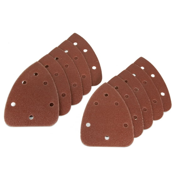WEN Detailing Palm Sander 80-Grit Hook and Loop Sandpaper (10-Pack)