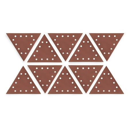 WEN Drywall Sander 80-Grit Hook and Loop 11-1/4 Inch Triangle Sandpaper, 10-Pack