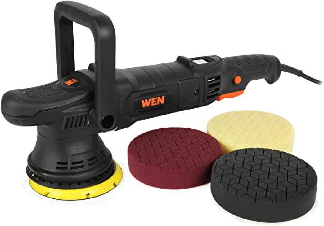 WEN Dual Action Polisher, 5-Inch Professional Grade, 8.3-Amp with Paddle Switch, 15mm Throw and LED Display