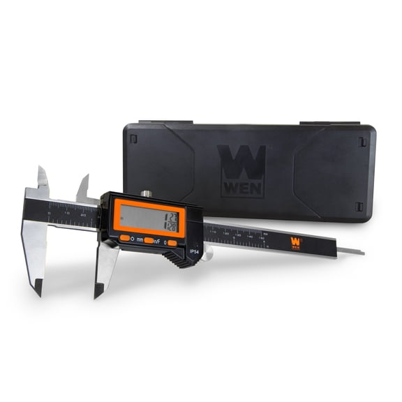 WEN Electronic 7.2-Inch Stainless Steel Water-Resistant Digital Caliper with LCD Readout and Storage Case, IP54 Rated