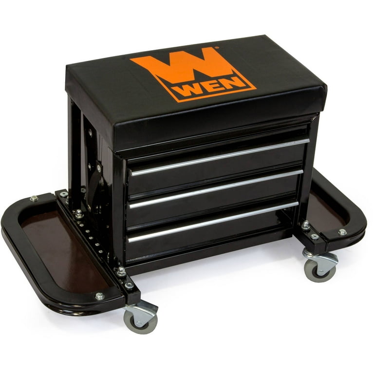 Wen 73015 garage glider rolling tool chest seat deals