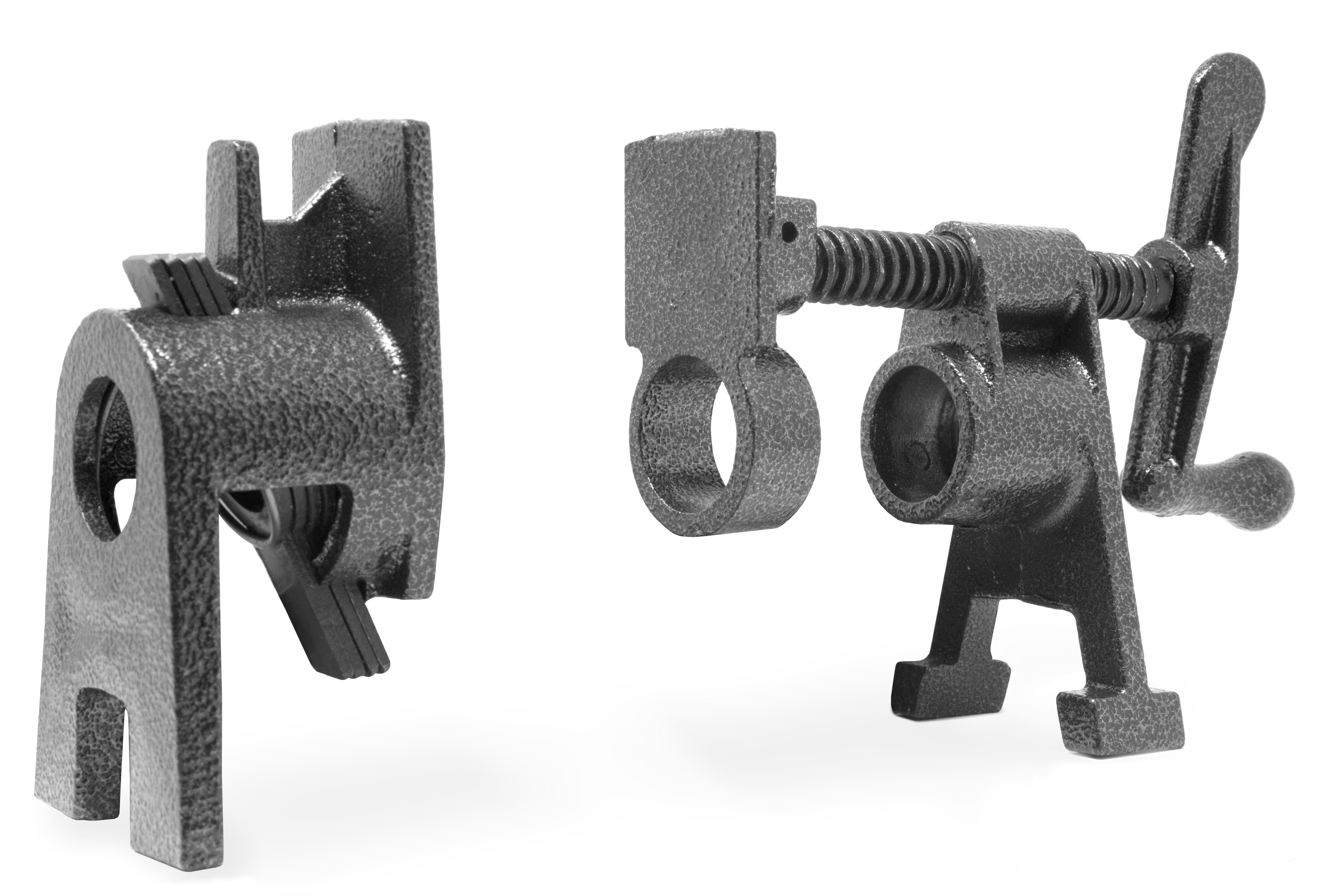 Cast iron pipe clamp outlet