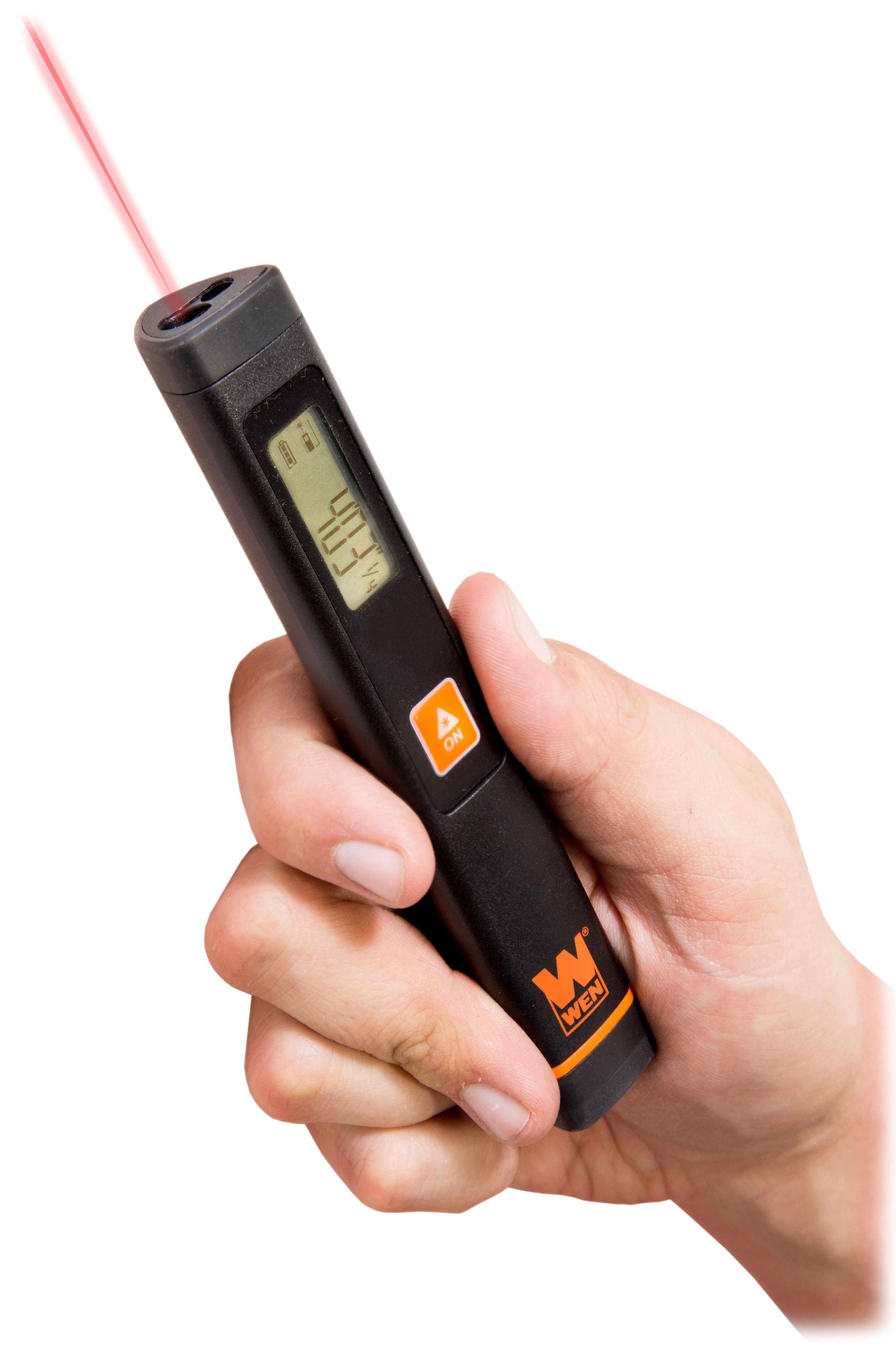 Black Pocket Laser Distance Measure with 32-Foot Range