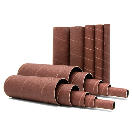 WEN Oscillating Spindle Sandpaper Sanding Sleeves with 5-5/8-Inch Height, Assorted Grits, 15 Pack, 6535SPA
