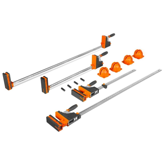 WEN Parallel Clamp Kit with Two 24-Inch Clamps, Two 50-Inch Clamps, and Framing Kit
