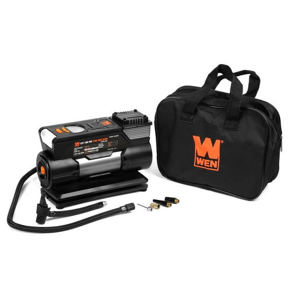 WEN Portable Air Compressor and Tire inflator with Carrying Case, 12V