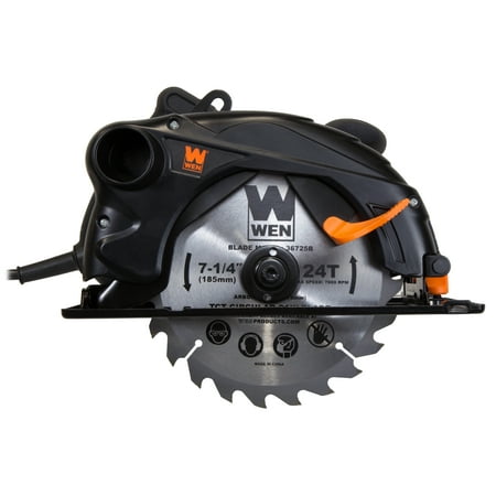 WEN Products 12-Amp Sidewinder Circular Saw, 7-1/4-Inch, 2-1/2-Inch Cutting Depth, 36725