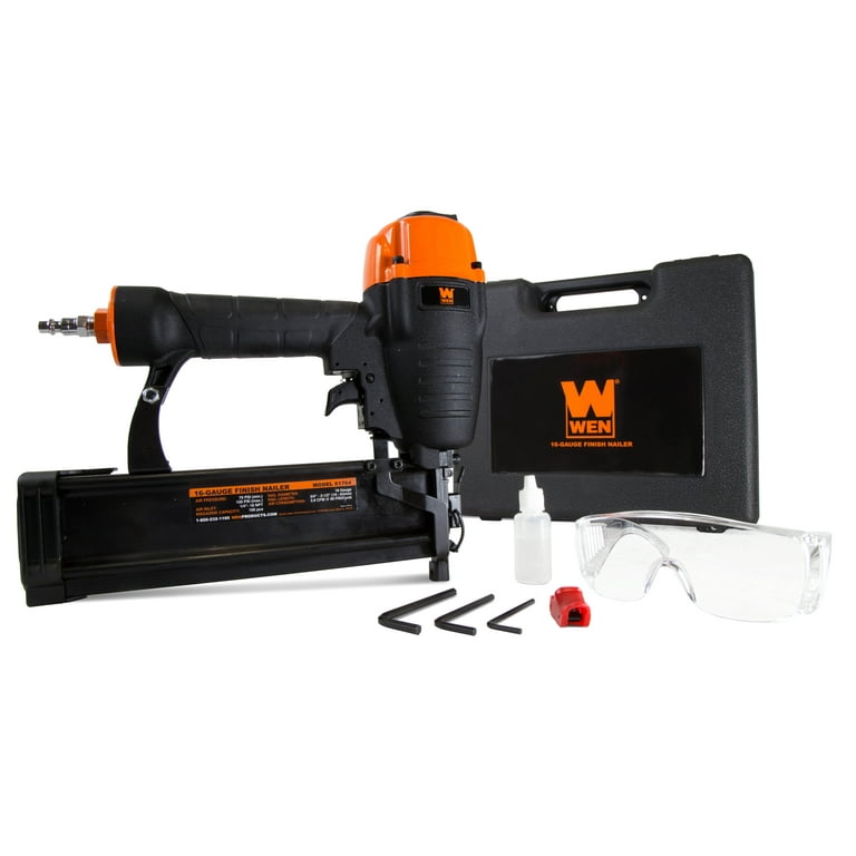 Pneumatic 16-Gauge Straight Finish Nailer with Carrying Case Pneumatic 16-Gauge Straight Finish Nailer with Carrying Case