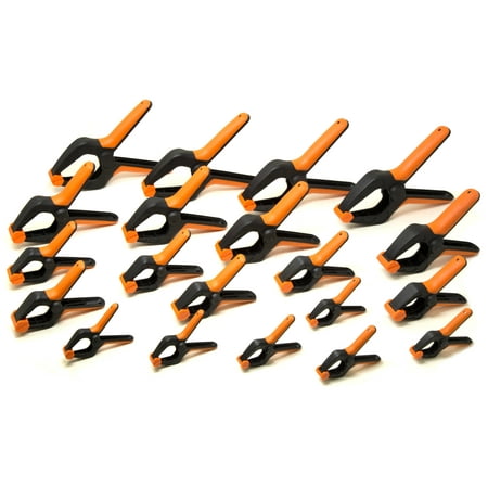 WEN Products 20-Piece Spring Clamp Set with 3/4-Inch, 1-Inch, 2-Inch and 3-Inch Clamps