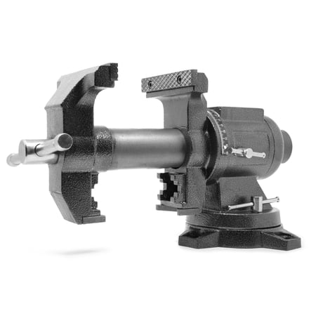 WEN Products 5-Inch Heavy-Duty Cast Iron Multi-Purpose Bench Vise with 360-Degree Swivel Base