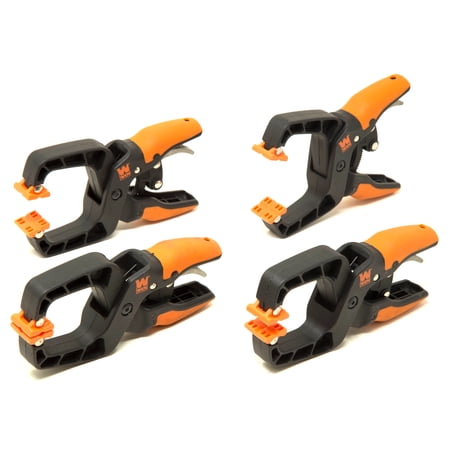 WEN Quick-Release Ratcheting Hand Clamps with 1.5-Inch Jaw Opening and 1.5-Inch Throat, 4 Pack