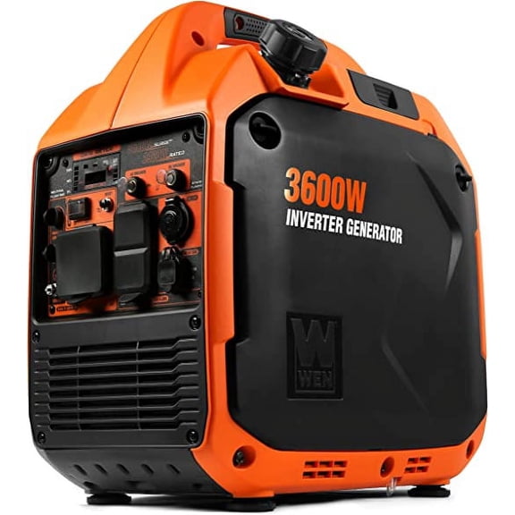 WEN Quiet and Lightweight 3600-Watt RV-Ready Portable Inverter Generator with Fuel Shut Off (56360i)