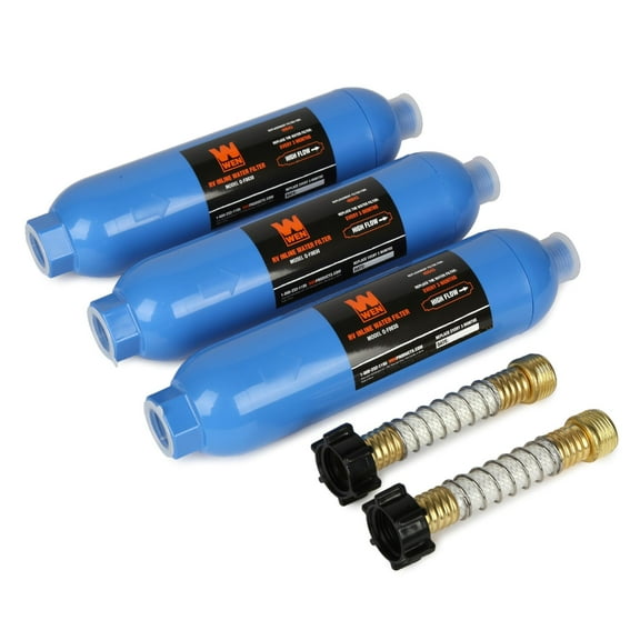 WEN Replacement RV/Marine Water Filter with Flexible Hose, 3 Pack (OEM part number 40043)