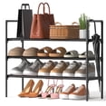 thumbnail image 1 of Riousery Shoe Rack, 3-Tier Metal Shoe Organizer for Up to 12 Pairs, Stackable Adjustable Shelves, 1 of 7