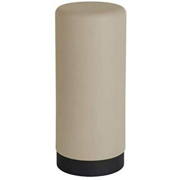 WENKO Easy Squeeze Dish Soap Dispenser for Kitchen Sink, Squeeze Bottle for Liquid and Hand Lotion, Round Refillable Plastic Bottles, Easy to Fill and to use, 8.5 oz, Taupe