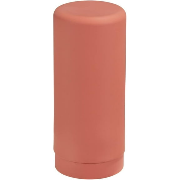 WENKO Easy Squeeze Dish Soap Dispenser for Kitchen Sink, Squeeze Bottle for Washing Up Liquid and Hand Soap, Round refillable Plastic Bottles, Easy to Fill and to use, 8.5 oz, Brick red